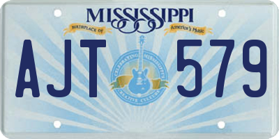 MS license plate AJT579
