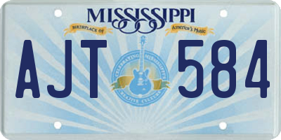 MS license plate AJT584