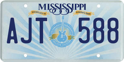 MS license plate AJT588