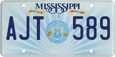 MS license plate AJT589