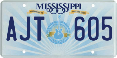 MS license plate AJT605