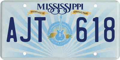 MS license plate AJT618