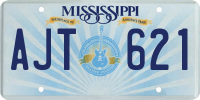 MS license plate AJT621