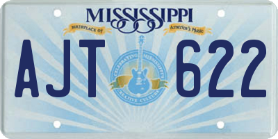 MS license plate AJT622