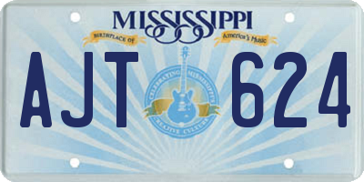 MS license plate AJT624
