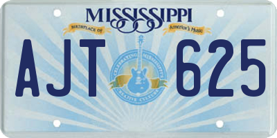 MS license plate AJT625