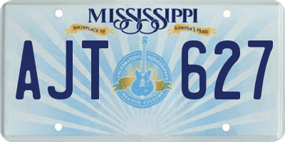 MS license plate AJT627