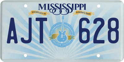 MS license plate AJT628
