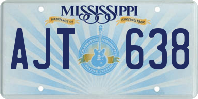 MS license plate AJT638
