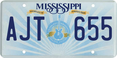 MS license plate AJT655