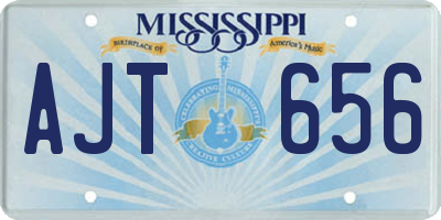 MS license plate AJT656