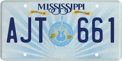 MS license plate AJT661
