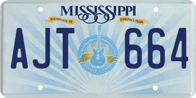 MS license plate AJT664