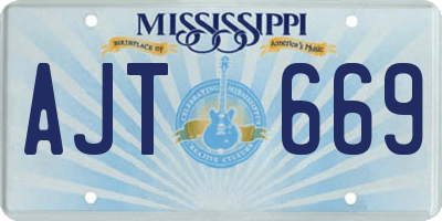 MS license plate AJT669