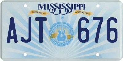 MS license plate AJT676