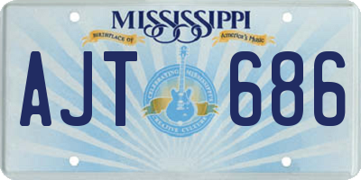 MS license plate AJT686