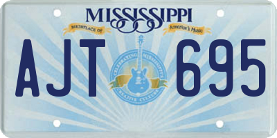 MS license plate AJT695