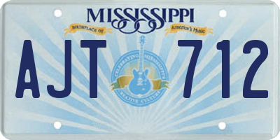 MS license plate AJT712