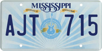 MS license plate AJT715