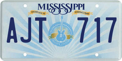 MS license plate AJT717