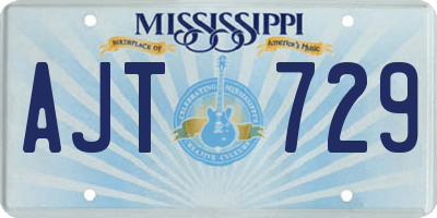MS license plate AJT729