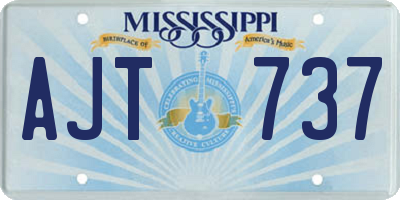 MS license plate AJT737