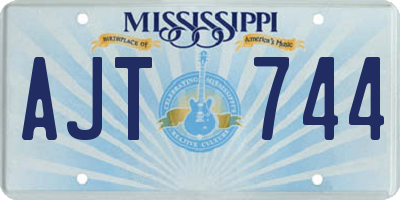 MS license plate AJT744
