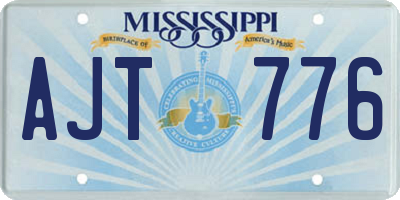 MS license plate AJT776