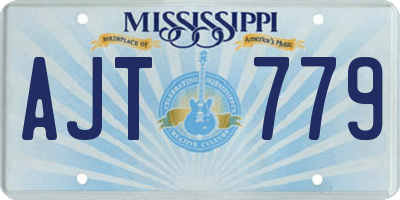 MS license plate AJT779