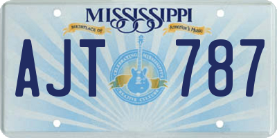 MS license plate AJT787