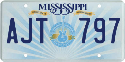 MS license plate AJT797