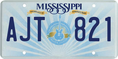 MS license plate AJT821