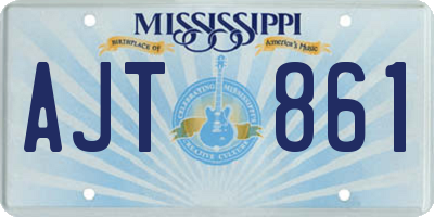 MS license plate AJT861