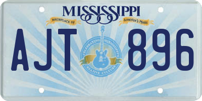 MS license plate AJT896