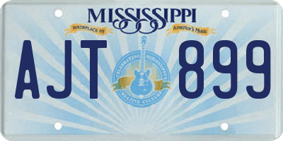 MS license plate AJT899