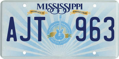 MS license plate AJT963