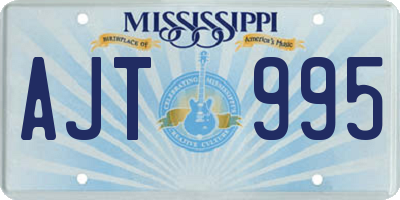 MS license plate AJT995