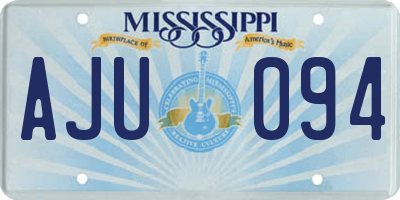 MS license plate AJU094