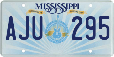 MS license plate AJU295