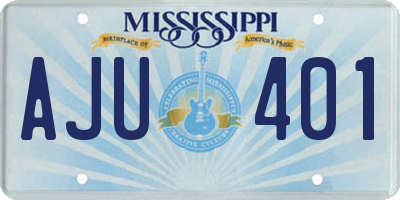 MS license plate AJU401