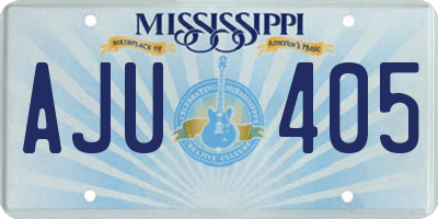 MS license plate AJU405