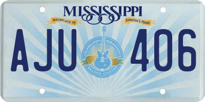 MS license plate AJU406
