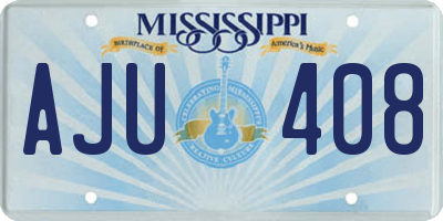 MS license plate AJU408