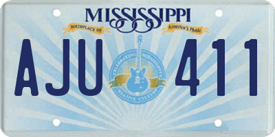 MS license plate AJU411