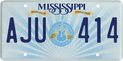 MS license plate AJU414