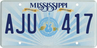 MS license plate AJU417