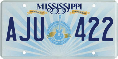 MS license plate AJU422