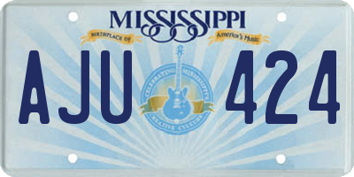 MS license plate AJU424