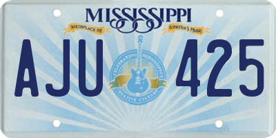 MS license plate AJU425