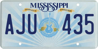 MS license plate AJU435